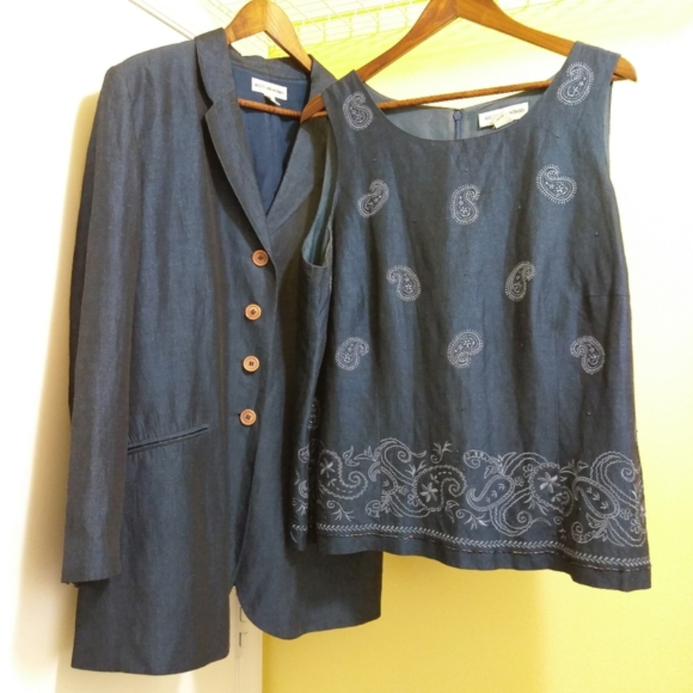 August‎ Max Woman 2-Piece Set - Blazer & Sleeveless Top - Sz 18W